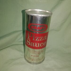 Vintage Kraft Pizza Sauce Can Advertising Collectible Decor 4 1/2" Tall